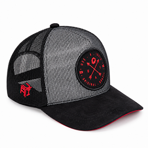 Boné Trucker Masculino Brasão Race U.A.I em Suede