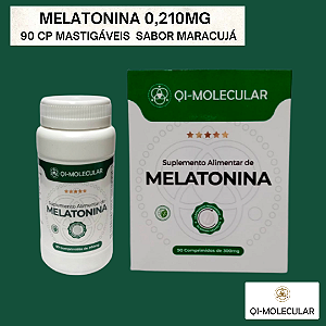Melatonina 0,21mg 90 comprimidos mastigáveis QI-MOLECULAR