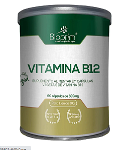 Vitamina B12 500mg- 60 cápsulas
