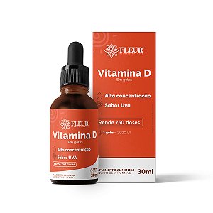 Vitamina D3 em Gotas Sabor Uva