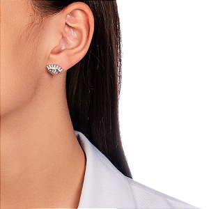 Brinco Olho Grego com Zircônias