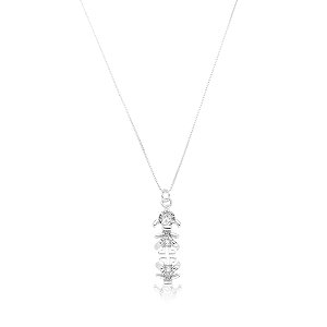 Colar Menina em Prata com Zircônias