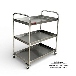 CARRINHO AUXILIAR COM TRÊS BANDEJAS