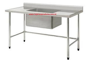 PIA INDUSTRIAL EM INOX - 01 CUBA 50X40X25CM