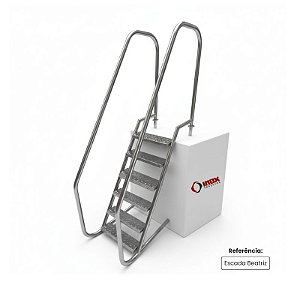 Escada Beatriz – Escada Inox Acessível para Piscina em Aço Inox 304 ou 316L