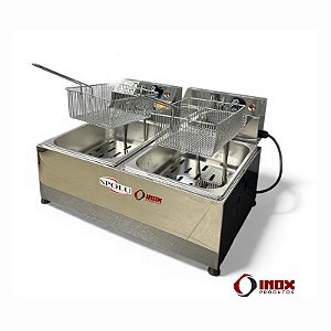 Fritadeira Elétrica Inox 430 com 2 Cubas 220V – Modelo SPL 571