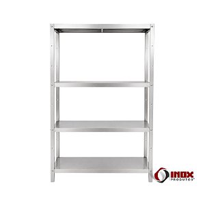 Prateleira 110 – Prateleira Industrial Inox Desmontável 4 Planos