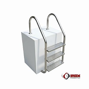 Escada 40 – Escada Inox para Piscina Inteiramente Soldada em Aço Inox 304 ou 316L