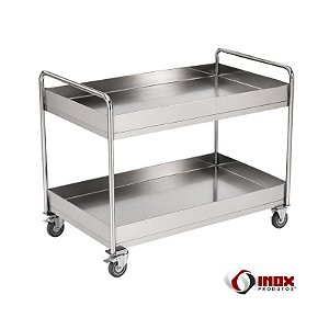 Carrinho 113 – Carrinho Industrial Inox com 2 Planos e Reforçado