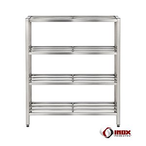 Prateleira 69 - Prateleira Inox Com 4 Planos Em Metalon