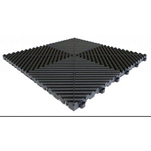 PISO MODULAR ESTRADO TIPO GRELHA  PRETO DETAILER 30X30CM - DETAILER