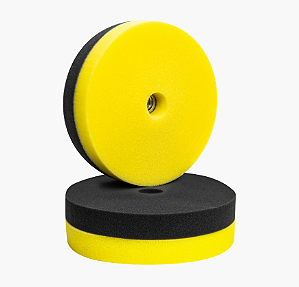 BOINA DE ESPUMA DUPLA FACE AMARELA PRETA CORTE LUSTRO 160MM - PERFECTO CORTE