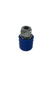ENGATE RAPIDO AR 1/4" X ROSCA FEMEA 1/4" NPT AZUL - HIDRAFLUX
