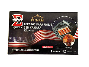 REPAROS PARA PNEU SEM CAMARA 100MM X 6MM CAIXA COM 60 SGT-SIGMA