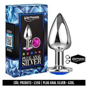 Plug Anal Silver Azul