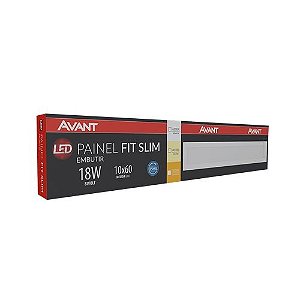 Painel Fit Slim Avant Led Embutir 18w 6500k