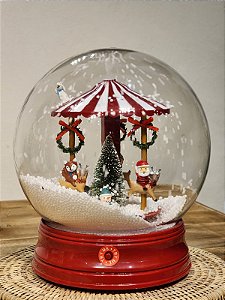 GLOBO DE NATAL COM MOVIMENTO E SOM 23CM