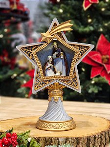 SAGRADA FAMÍLIA NA ESTRELA C/ LED -  26CM