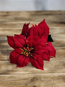 FLOR BICO DE PAPAGAIO AVELUDADO VERMELHO - 36CM