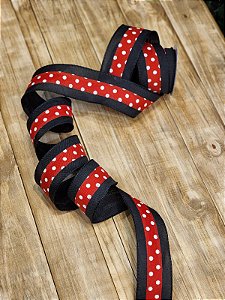 FITA ARAMADA VERMELHO E PRETO MINNIE