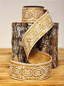 FITA ARAMADA GINGERBREAD BEGE E BRANCO