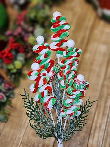 GALHO CANDY COM FOLHAS - 58CM