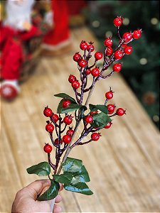 GALHO DECORATIVO BERRY - 72CM