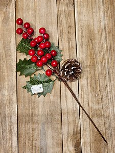 GALHO PICK BERRY VERMELHO 32CM