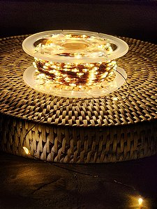 PISCA FIO DE FADA 1000 LEDS 100 METROS WARM COM FUNÇÕES BIVOLT