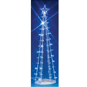 ÁRVORE SILHUETA ILUMINADA AZUL - LEMAX