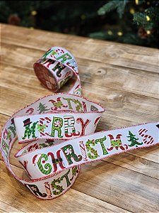 FITA ARAMADA DECORADA BRANCA