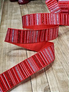 FITA ARAMADA DECORADA VERMELHA