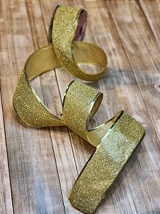 FITA ARAMADA DECORADA DOURADA GLITTER