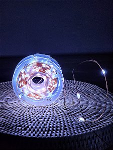 PISCA FIO DE FADA 500 LEDS 50 METROS BRANCO FRIO FIO COBRE COM FUNÇÕES BIVOLT