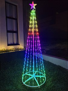 ÁRVORE DE LED RGB 1,50CM BIVOLT USO EXTERNO E INTERNO