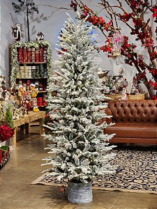 ÁRVORE NEVADA IGUAÇU 737 GALHOS COM 400 LEDS WARM 2,10CM