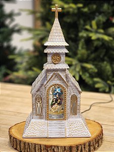 CENÁRIO IGREJA ILUMINADA 38CM