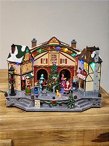 CENÁRIO VILA NATALINA CORAL DE NATAL COM MOVIMENTO