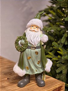 PAPAI NOEL SANTA MINT VERDE 41CM