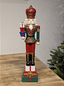 SOLDADO QUEBRA NOZES CLASSIC COM PRESENTES 51CM