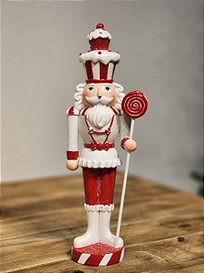 SOLDADO QUEBRA NOZES PEPPERMINT VERMELHO BRANCO