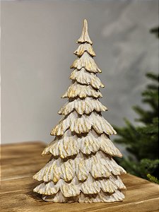 ÁRVORE EM RESINA BRANCA 37CM