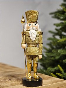 SOLDADO QUEBRA NOZES OURO 31,5CM