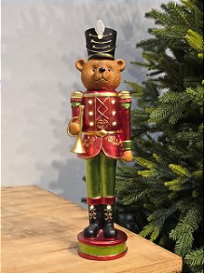SOLDADO URSO QUEBRA NOZES COM LED 39CM
