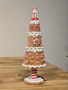 ÁRVORE CANDY GINGERBREAD EM RESINA 25,5CM
