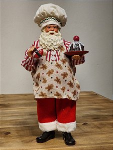 PAPAI NOEL CONFEITEIRO - COLECIONÁVEL - 28CM