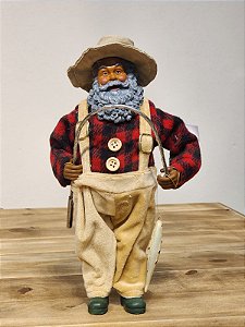PAPAI NOEL PESCADOR - COLECIONÁVEL - 28CM