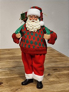 PAPAI NOEL COM SUETER - COLECIONÁVEL - 28CM