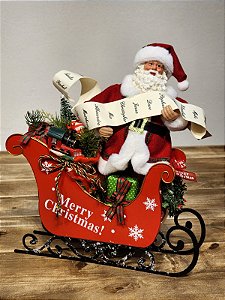 PAPAI NOEL NO TRENO - COLECIONÁVEL - 32,5CM