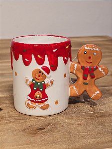 CANECA DECORATIVA GINGERBREAD 13CM